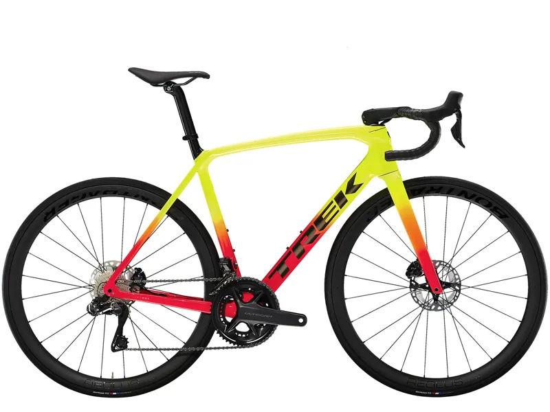 2022 Trek Emonda SLR 7 Road Bike Radioactive Coral to Yellow